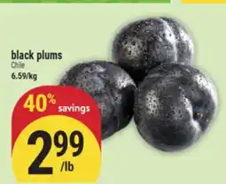 Marché Adonis Black plums offer
