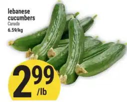 Marché Adonis Lebanese cucumbers offer