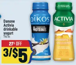 Marché Adonis Danone Activia drinkable yogurt offer