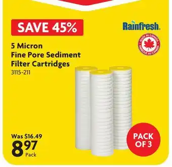 Home Hardware Micron Fine Pore Sediment Filter Cartridges offer
