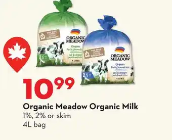 Longo's Organic Milk offer