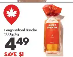 Longo's Sliced Brioche offer