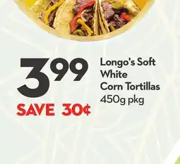 Longo's Soft White Corn Tortillas offer
