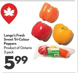 Longo's Fresh Sweet Tri-Colour Peppers offer