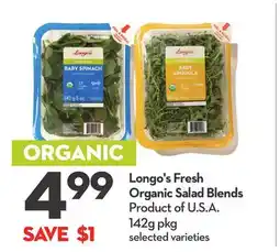 Longo's Fresh Organic Salad Blends offer