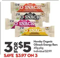 Longo's Organic OSnack Energy Bars offer