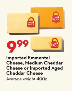 Longo's Imported Emmental Cheese, Medium Cheddar Cheese or Imported Aged Cheddar Cheese offer