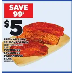Independent Grocer FRESH ATLANTIC SALMON PORTION offer