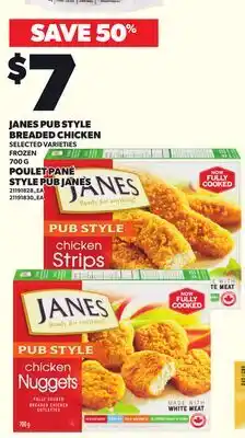 Independent Grocer JANES PUB STYLE BREADED CHICKEN offer