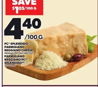 Independent Grocer PC SPLENDIDO PARMIGIANO REGGIANO CHEESE offer
