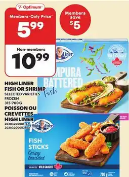 Independent Grocer HIGH LINER FISH OR SHRIMP offer