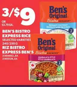 Independent Grocer BEN'S BISTRO EXPRESS RICE, 240/250 G offer