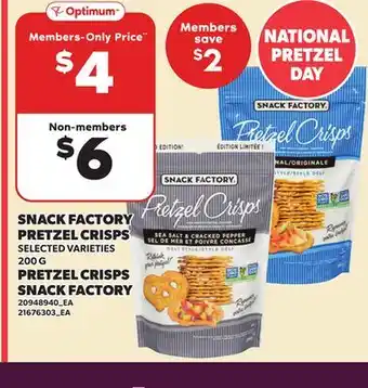 Independent Grocer SNACK FACTORY PRETZEL CRISPS offer