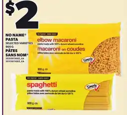 Independent Grocer NO NAME PASTA offer