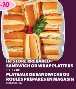 Independent Grocer IN-STORE PREPARED SANDWICH OR WRAP PLATTERS offer