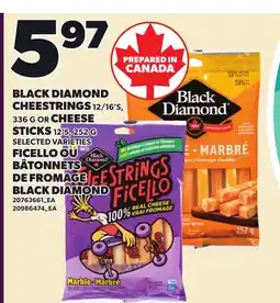 Independent Grocer BLACK DIAMOND CHEESTRINGS 12/16'S, 336 G OR CHEESE STICKS 12'S offer