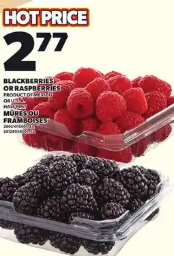 Independent Grocer BLACKBERRIES OR RASPBERRIES, HALF PINT offer