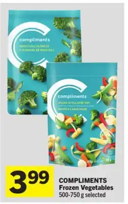 Foodland COMPLIMENTS Frozen Vegetables offer