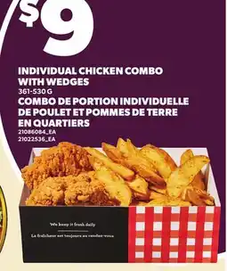 Independent Grocer INDIVIDUAL CHICKEN COMBO WITH WEDGES offer
