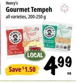 Farm Boy Henry's Gourmet Tempeh offer