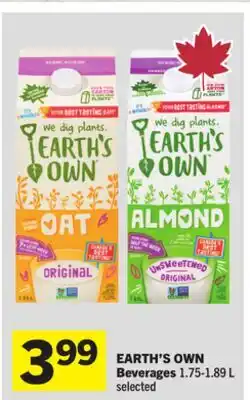 Foodland EARTH'S OWN Beverages offer