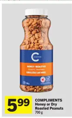 Foodland COMPLIMENTS Honey or Dry Roasted Peanuts offer