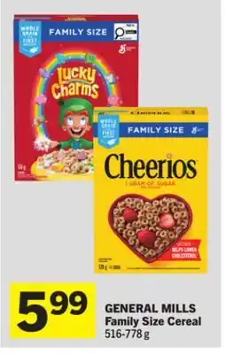 Foodland GENERAL MILLS Family Size Cereal offer