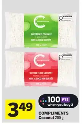 Foodland COMPLIMENTS Coconut offer