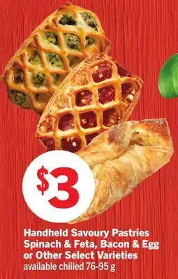 Foodland Handheld Savoury Pastries Spinach & Feta, Bacon & Egg or Other Select Varieties offer
