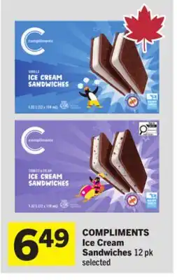 Foodland COMPLIMENTS Ice Cream Sandwiches offer