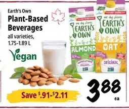Farm Boy Earth's Own Plant-Based Beverages offer