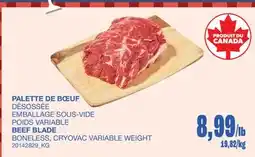 Wholesale Club PALETTE DE BŒUF offer