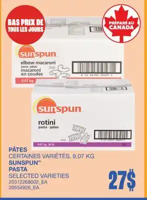 Wholesale Club PÂTES offer