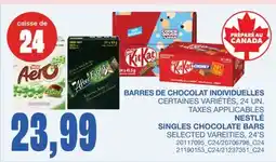 Wholesale Club BARRES DE CHOCOLAT INDIVIDUELLES offer