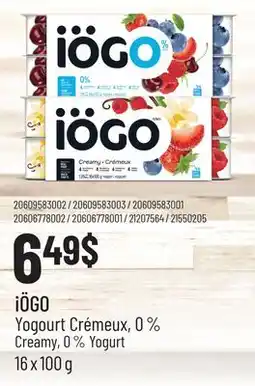 Wholesale Club YOGOURT CRÉMEUX, 0 % offer