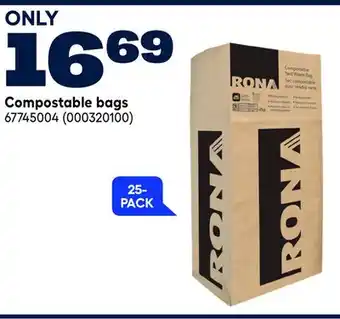 RONA Compostable bags offer
