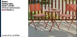 RONA Landon & Co. Folding table, 23.66 x 27.56 offer