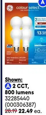 RONA GE 2 CCT, 800 lumens offer