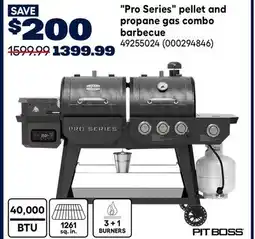 RONA Pro Series pellet and propane gas combo barbecue offer
