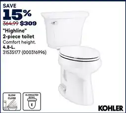 RONA Kohler Highline 2-piece toilet offer