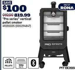 RONA Pro series vertical pellet smoker offer
