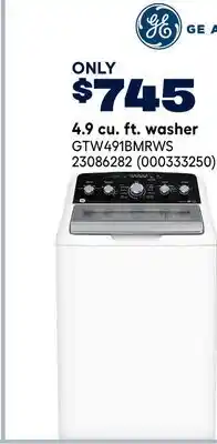 RONA GE APPLIANCES 4.9 cu. ft. washer offer