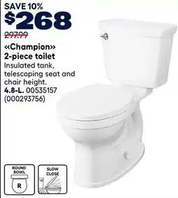 RONA Champion 2-piece toilet 4.8-L offer