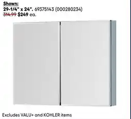 RONA Medicine cabinets, 29-1/4 x 24 offer