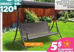 Rossy 3-seat swing chair with canopy offer