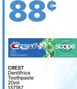 Rossy CREST Toothpaste offer