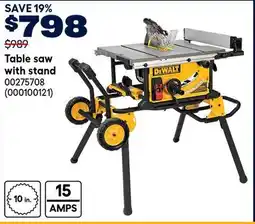 RONA Table saw with stand offer
