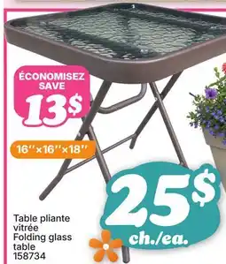 Rossy Folding glass table offer