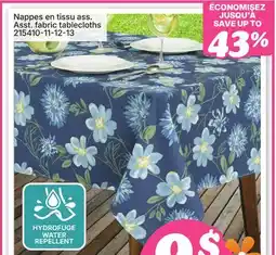 Rossy Asst. fabric tablecloths offer