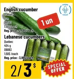 Mayrand Lebanese cucumbers offer